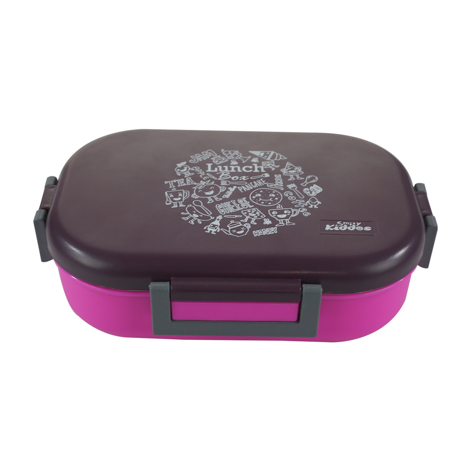 Smily kiddos Stainless Steel Fast Food Theme Lunch Box -Purple 3+ years