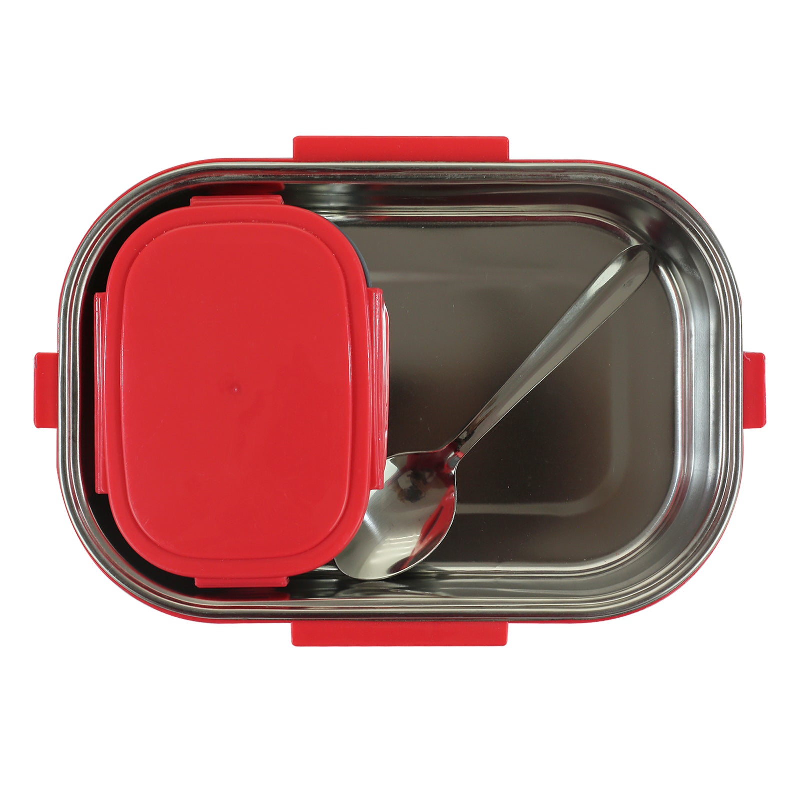 Smily kiddos Stainless Steel Pan Cake Theme Lunch Box - Red  3+ years