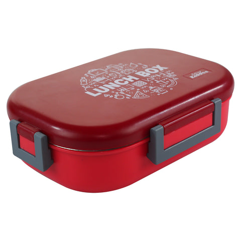 Image of Smily kiddos Stainless Steel Pan Cake Theme Lunch Box - Red  3+ years