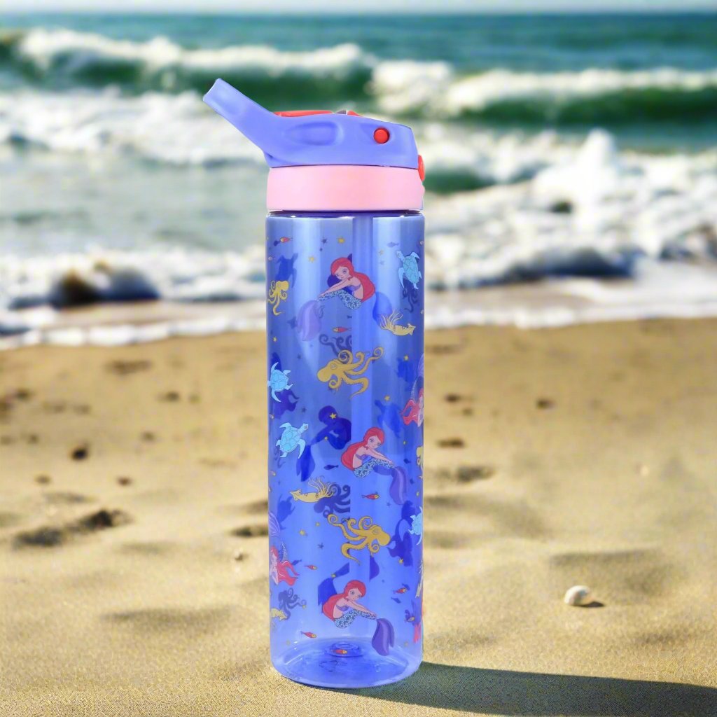 Smily Kiddos Combo Pack(Backpack,Pencil case,Lunch Bag,Lunch Box, Sipper Water Bottle Pink(Mermaid Theme)