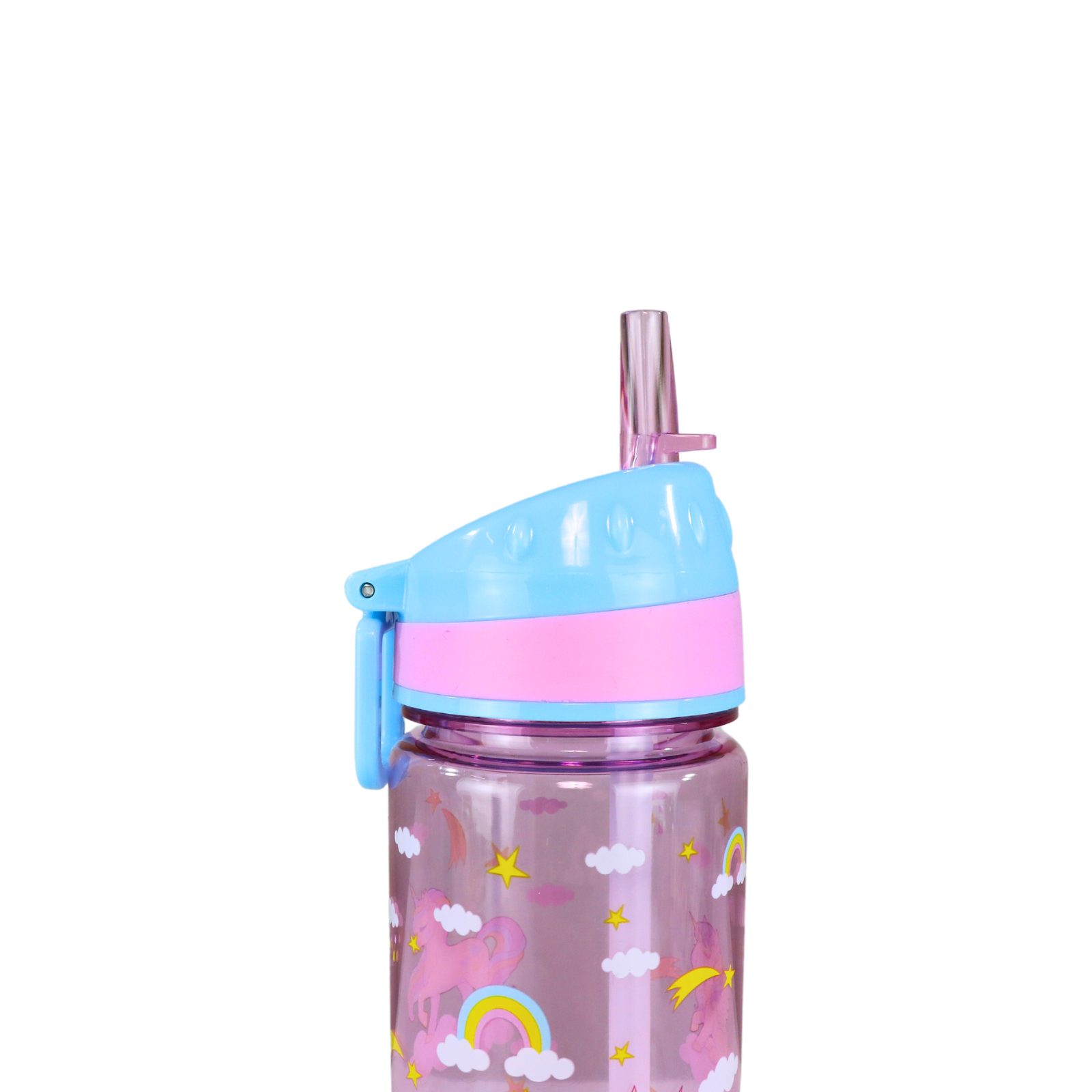 Straight Water Bottle With Flip Top Nozzle Unicon Theme  sipper bottle