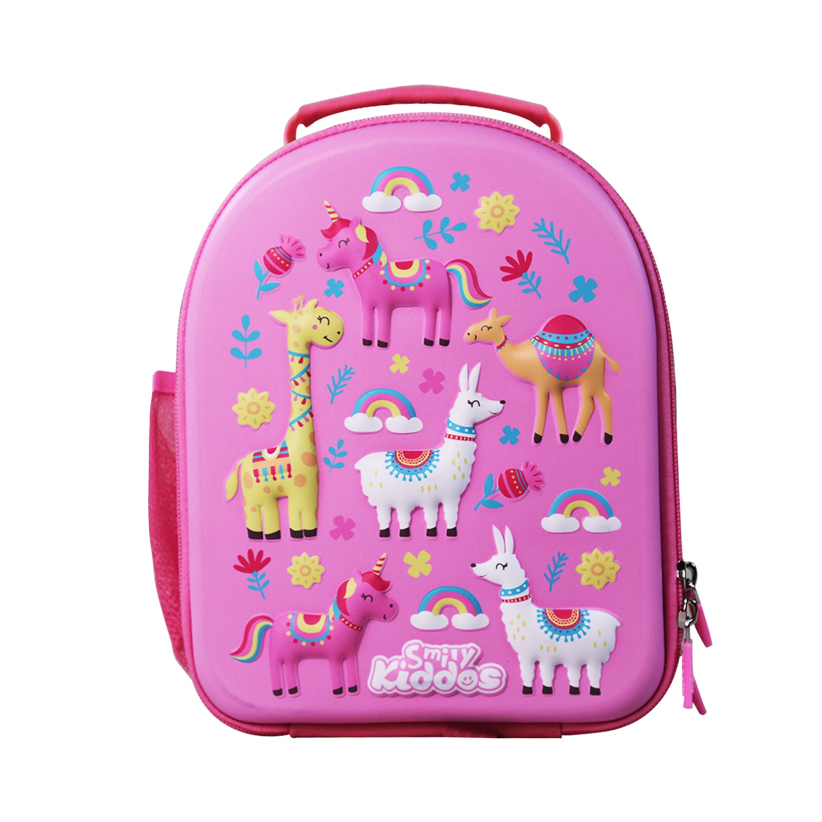 Smily Kiddos Combo PINK (Backpack, Lunch Bag, Pencil Box , Water Bottle )