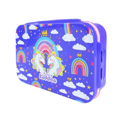 Smily Kiddos Brunch Stainless Steel Lunch Box - Unicorn Theme - Blue