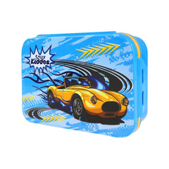 Smily Kiddos Brunch Stainless Steel Lunch Box - Race Car Theme - Blue