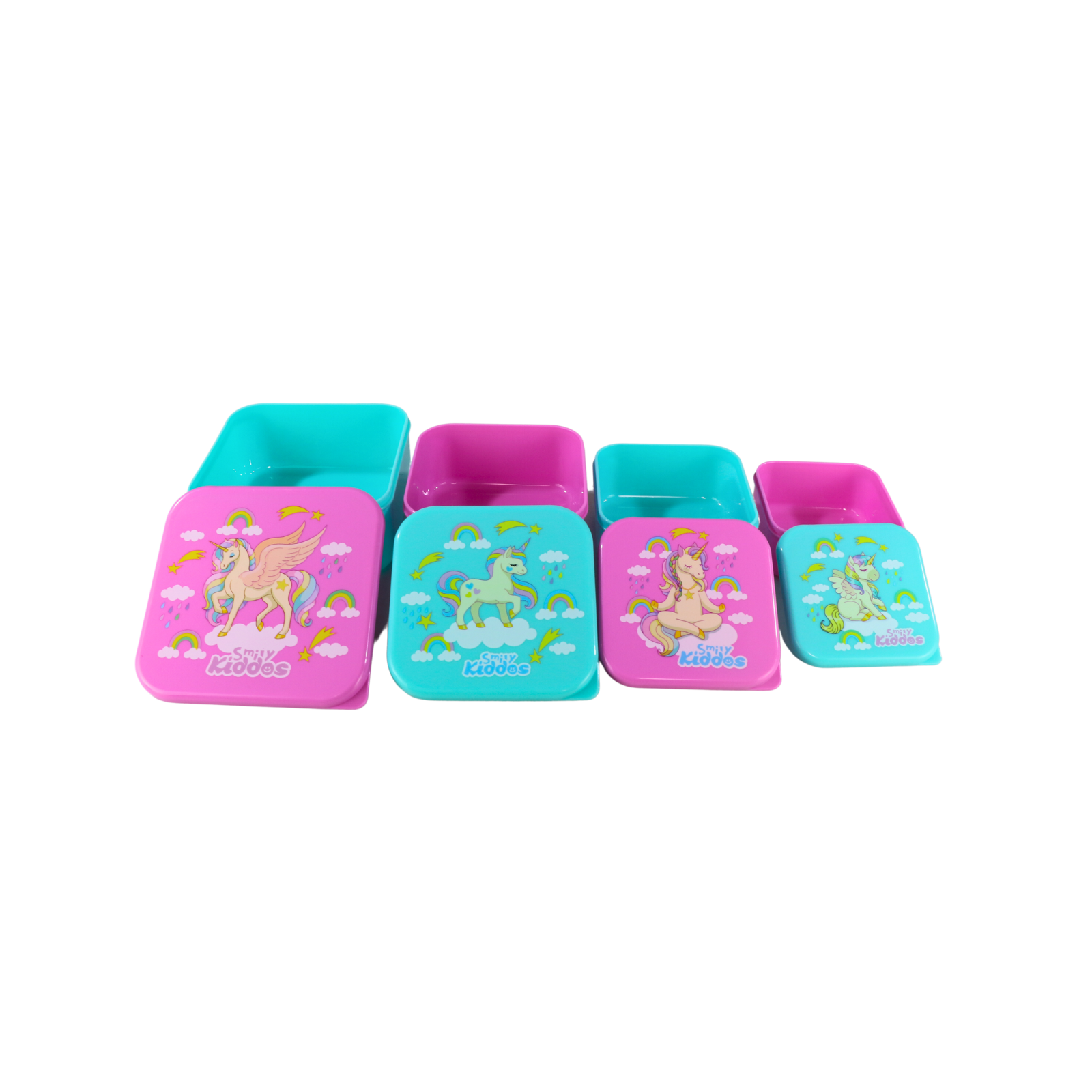 Smily Kiddos 4 in 1 container - Unicorn Theme