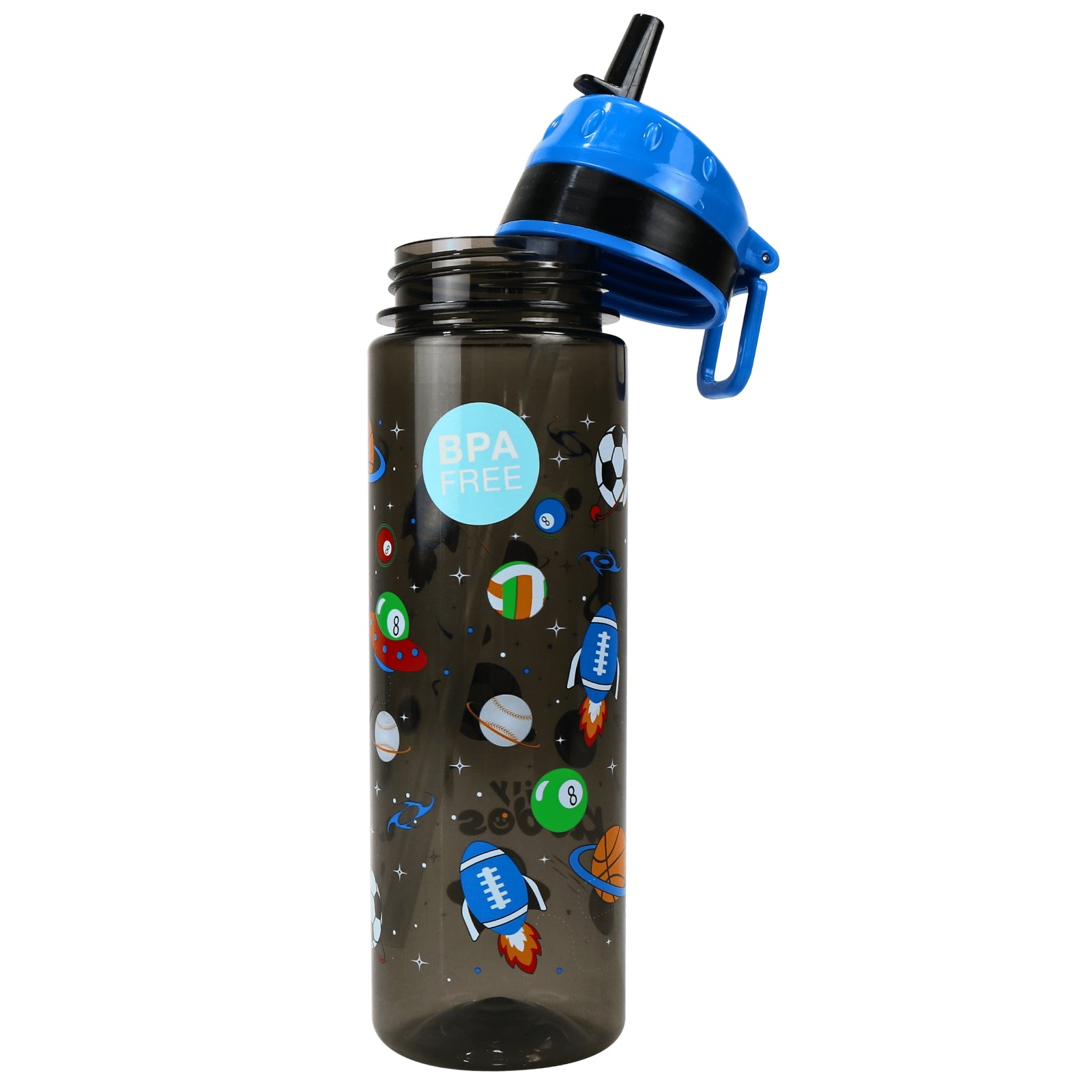 Smily Kiddos Straight Water Bottle Black