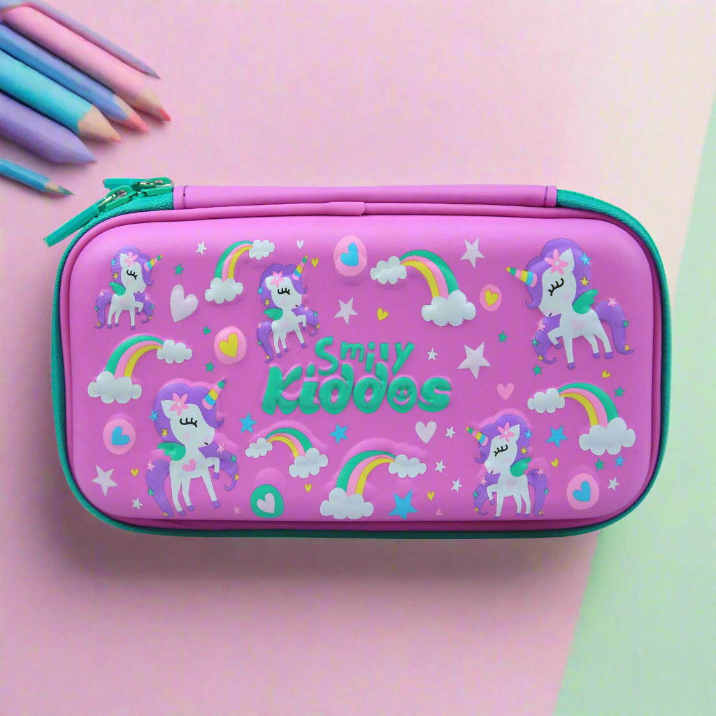 Smily Small Pencil Case Purple