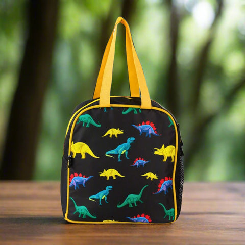 Image of Smily kiddos joy lunch bag Rage Dino Theme Black