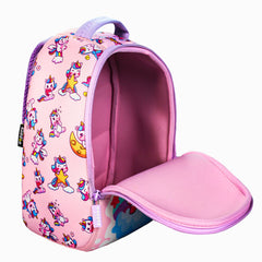 Magical Unicorn Theme Neoprene Preschool Backpack open