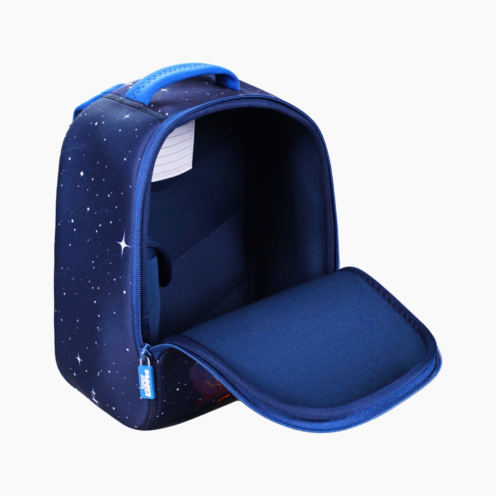 Galactic Adventure Neoprene Preschool Backpack open