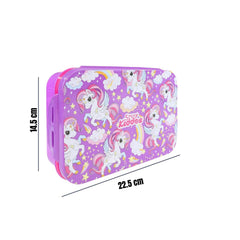 Smily Kiddos Brunch Stainless Steel Lunch Box - Unicorn Theme - Purple