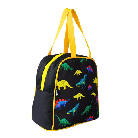 Image of Smily kiddos joy lunch bag Rage Dino Theme Black