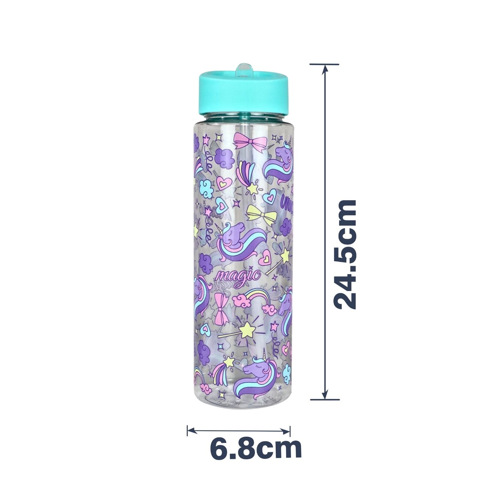 Smily kiddos Sipper Bottle 750 ml - Unicorn Theme | Sea Green