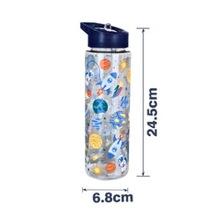 Smily kiddos Sipper Bottle 750 ml - Space Theme |  Navy Blue