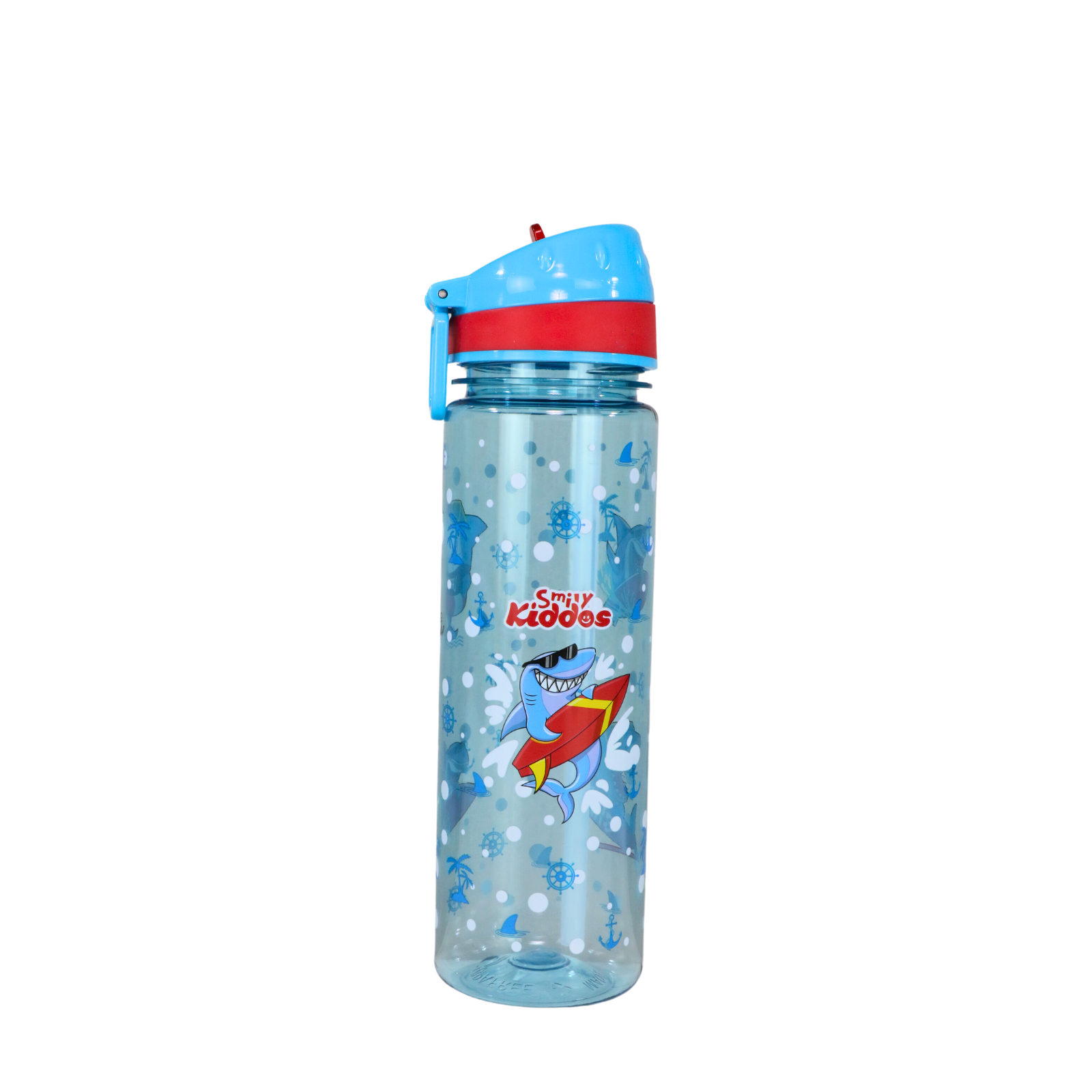 sipper bottle for kids With Flip Top Nozzle Shark Theme 