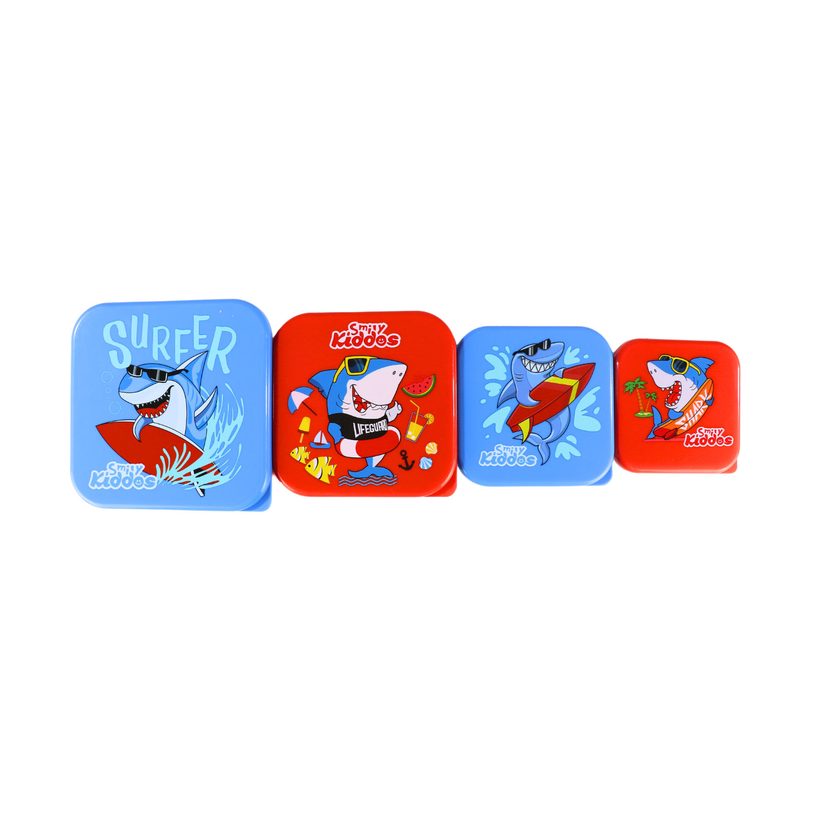 Smily Kiddos 4 in 1 container - Shark Theme