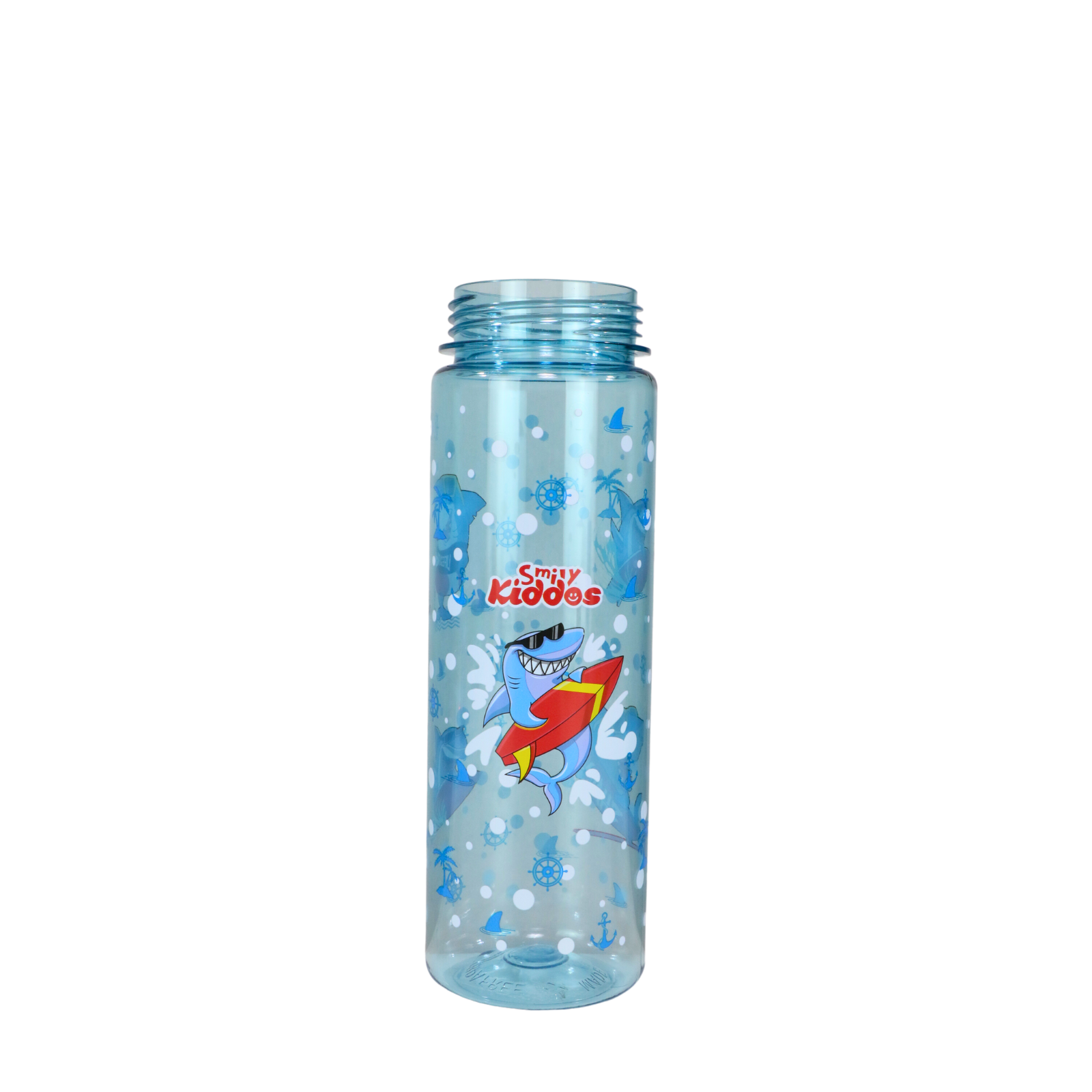 sipper bottle for kids With Flip Top Nozzle Shark Theme open cap