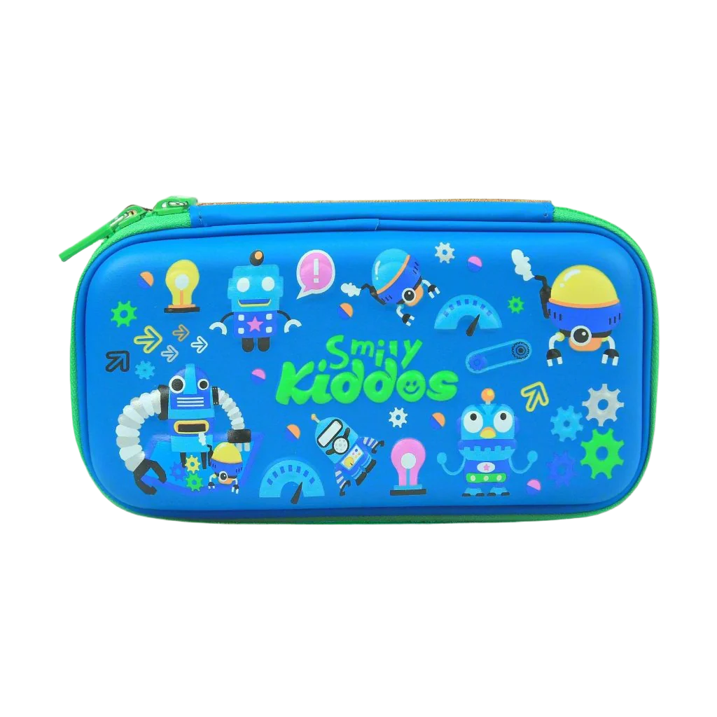 Tech Robot Small Pencil Case – Blue