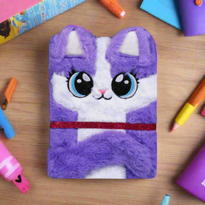 Smily Kiddos Squirrel Theme Fluffy Notebook Purple
