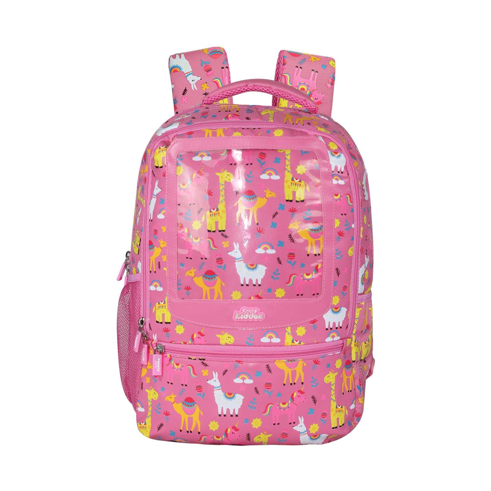 Smily Kiddos Combo PINK (Backpack, Lunch Bag, Pencil Box , Water Bottle )