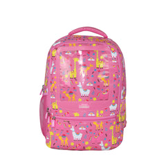 Smily Kiddos 17 inch Backpack Animal Theme | Pink