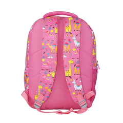 Smily Kiddos 17 inch Backpack Animal Theme | Pink