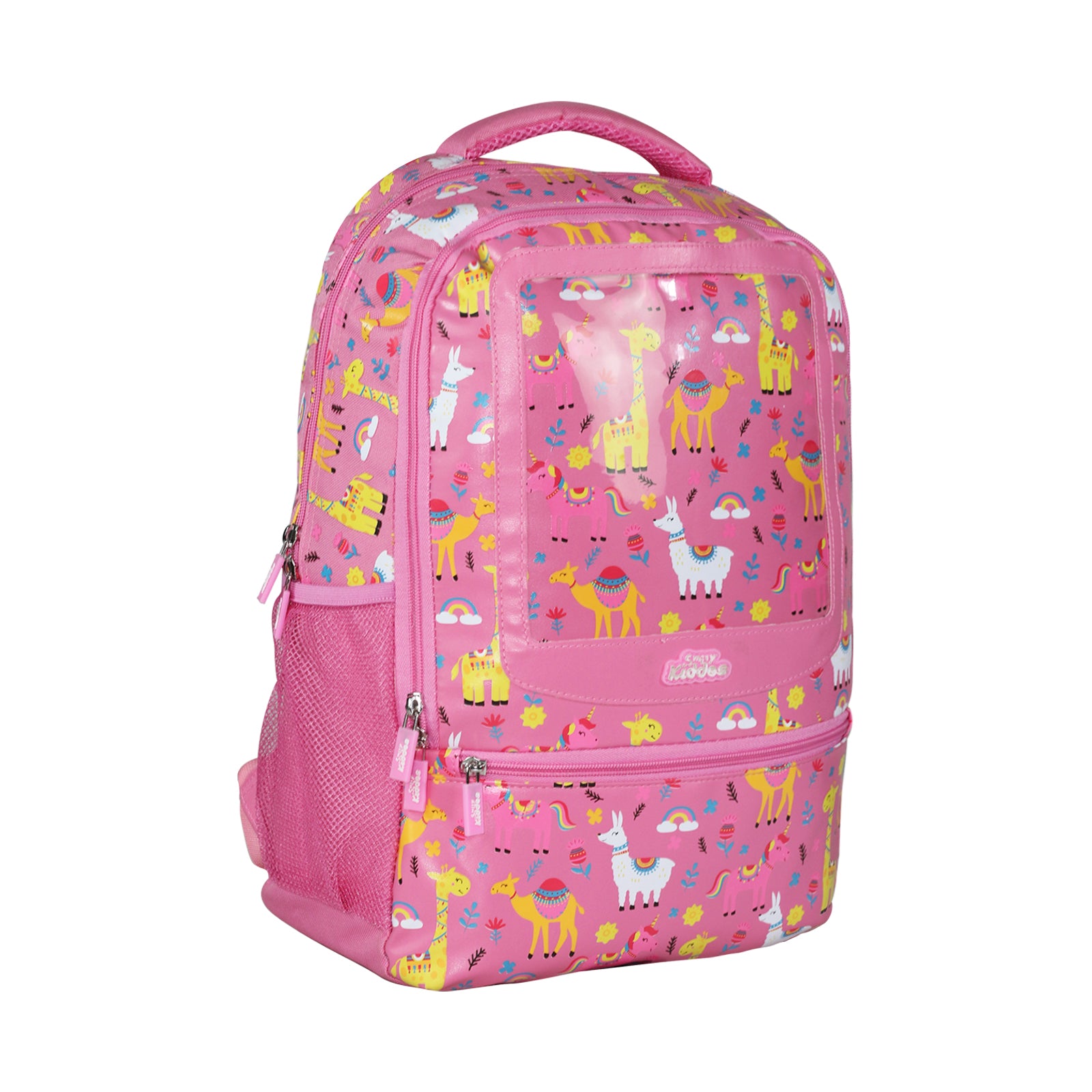 Smily Kiddos 17 inch Backpack Animal Theme | Pink