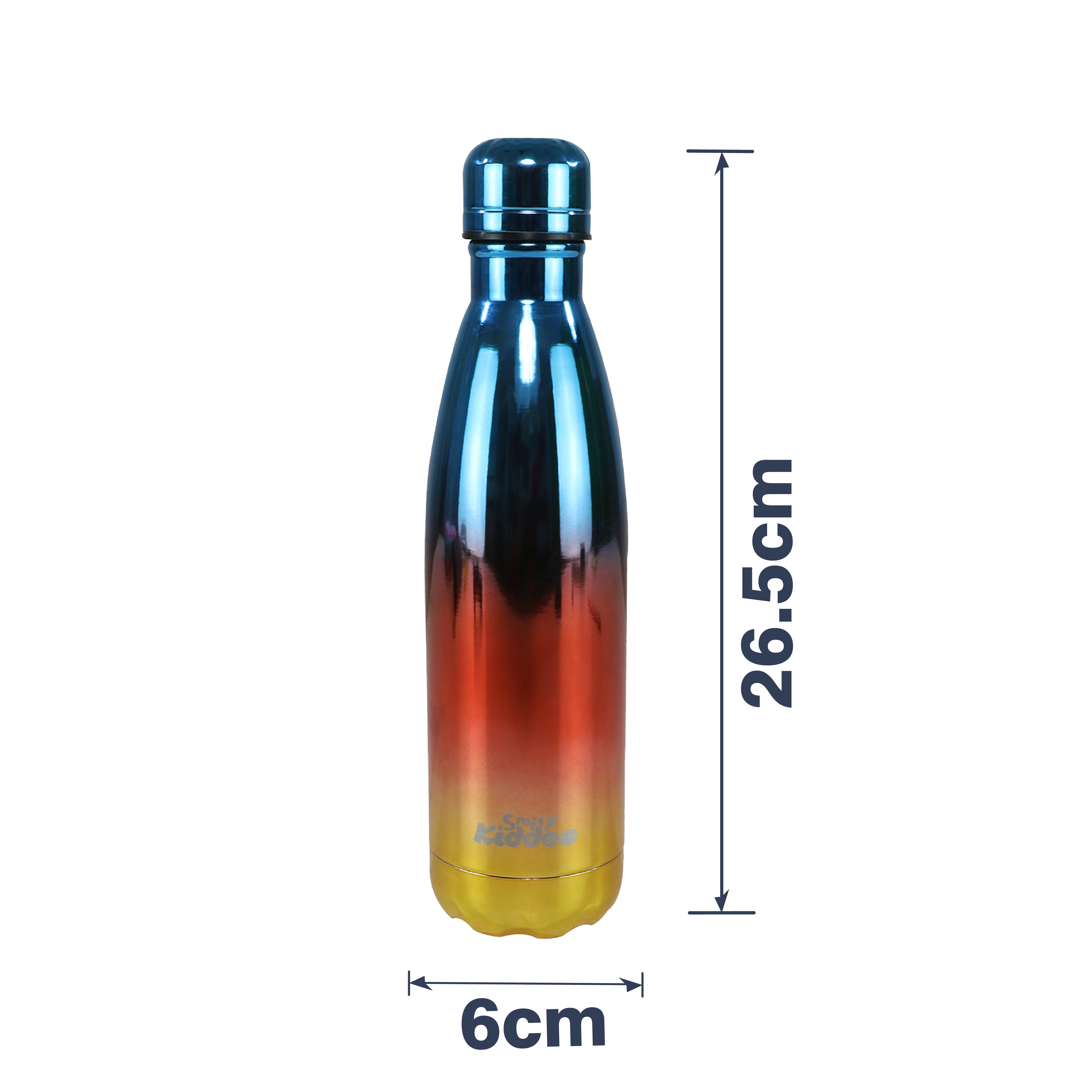 Smily Kiddos 500 ML Stainless Steel Holographic Water Bottle - Glossy Red