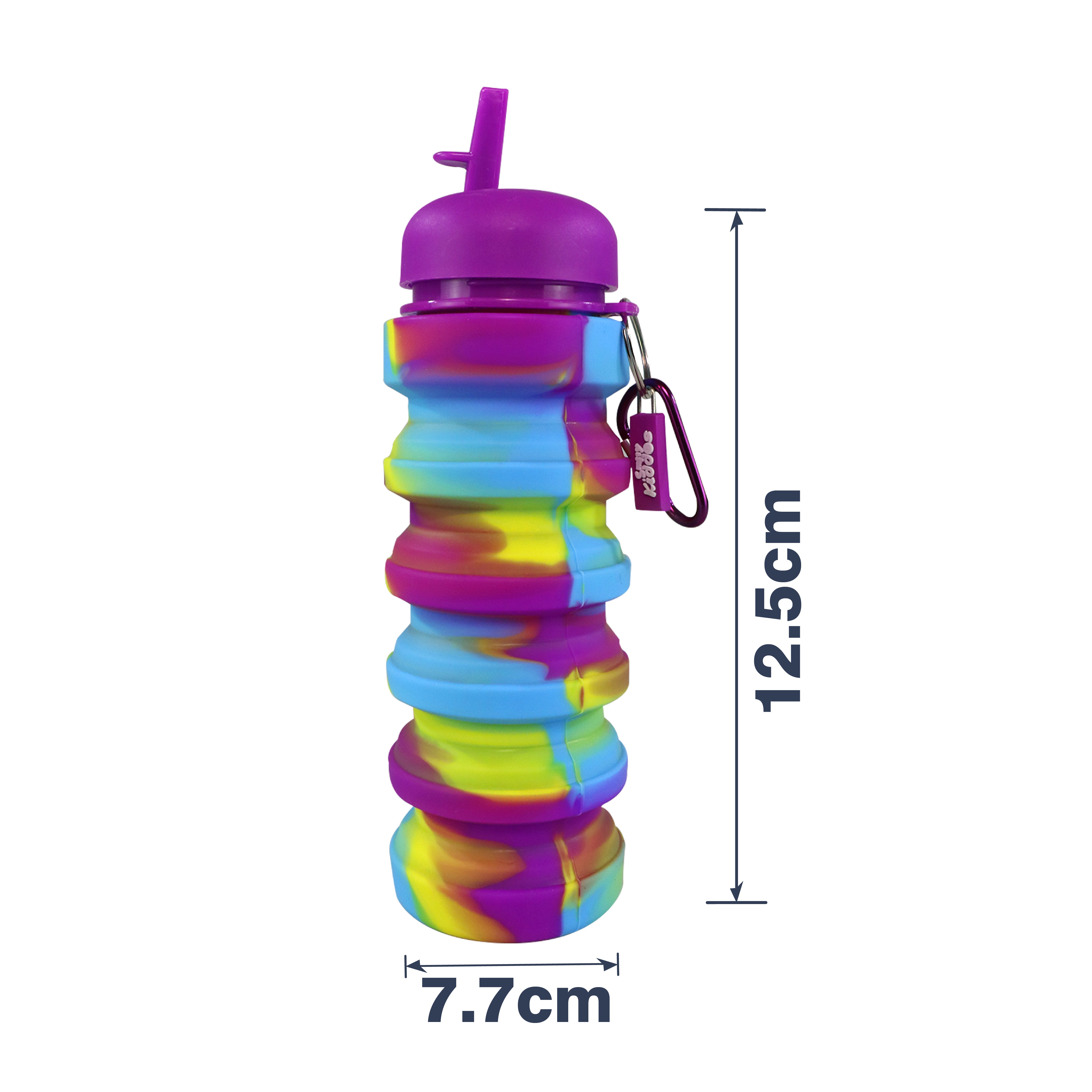 Smily Kiddos Silicone Expandable & Foldable Water Bottle Purple