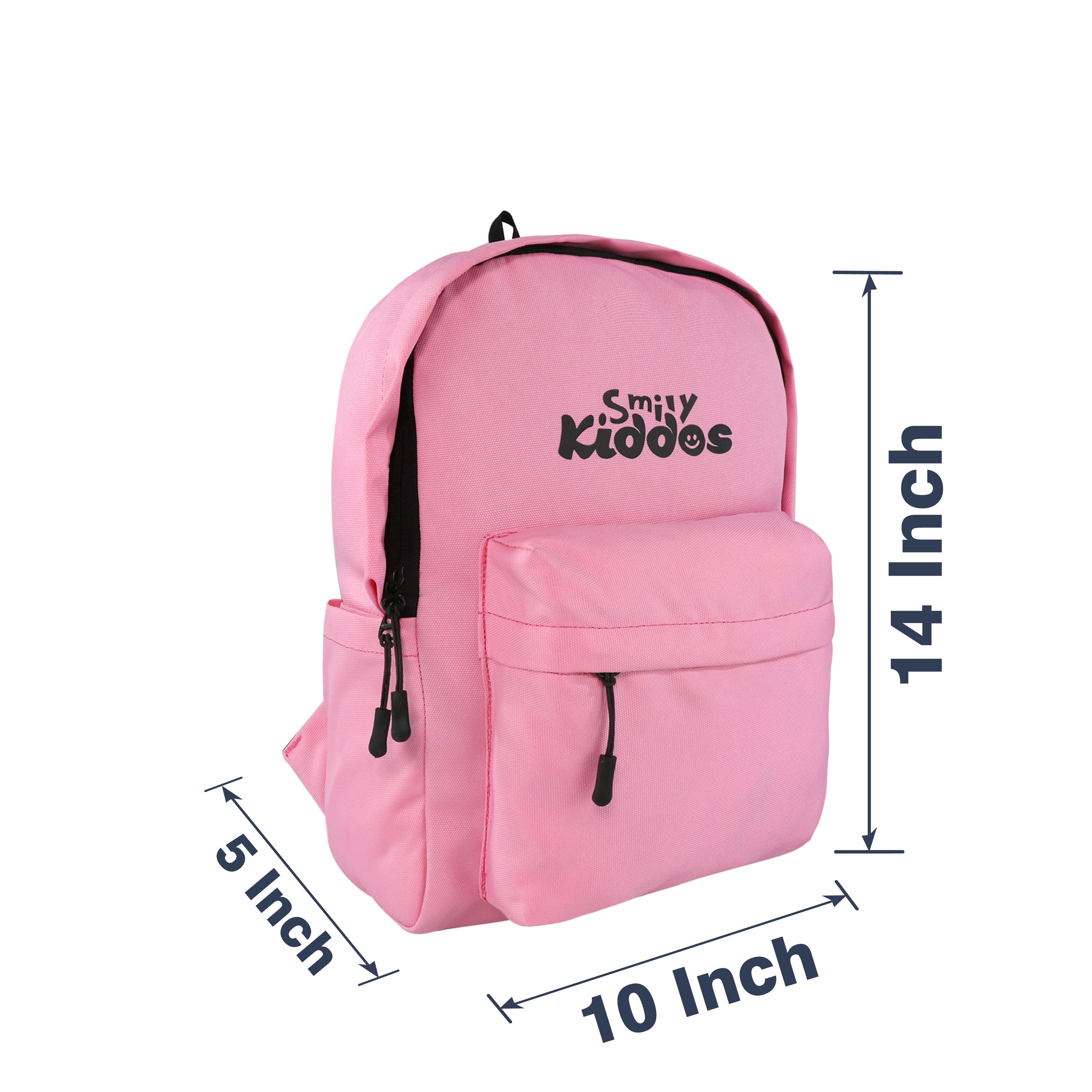 Smily Kiddos Day Backpack with Pouch - Pink