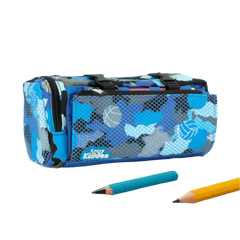 Elegant Bliss Multi-Compartment Pencil Case – Blue