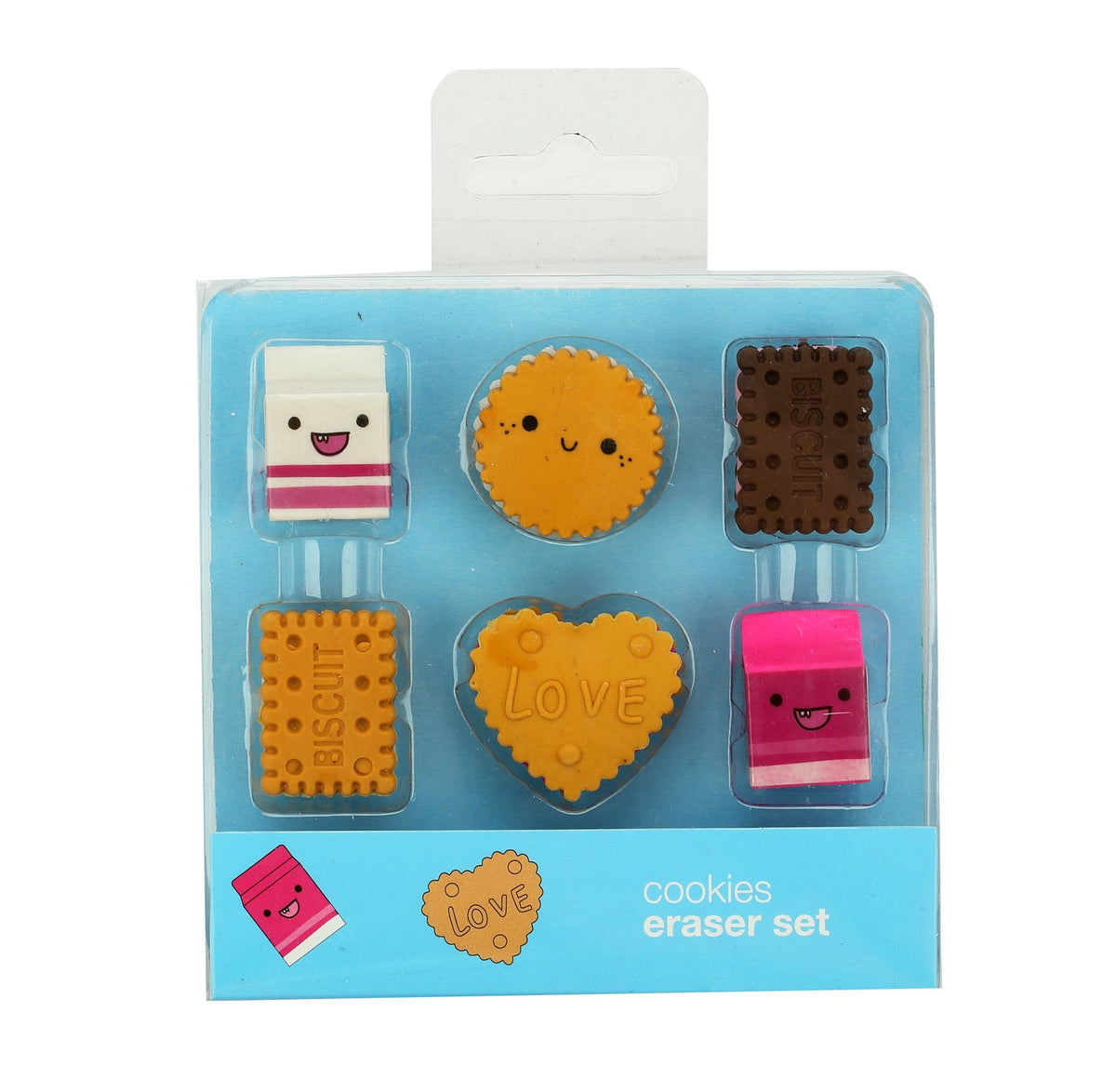 Charming Biscuit Eraser Set – Cute & Fun Stationery for Kids