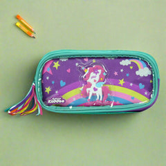 Stylish Transparent Pencil Case – Durable & Spacious - Purple