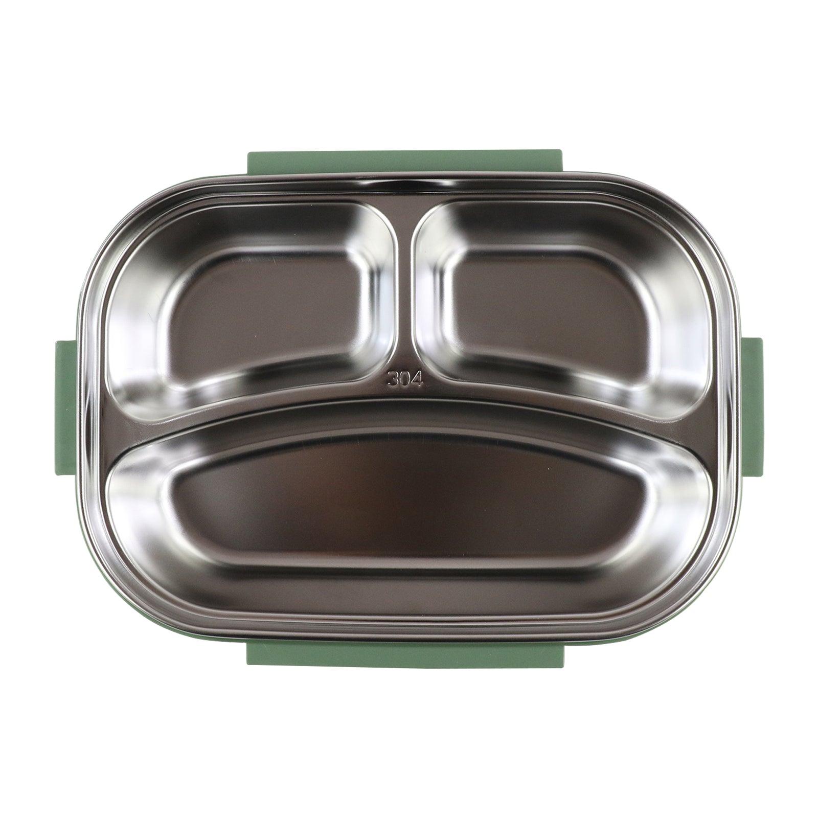 Smily kiddos Stainless Wildlife Theme Lunch Box -  Green- Large