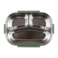 Smily kiddos Stainless Wildlife Theme Lunch Box -  Green- Large