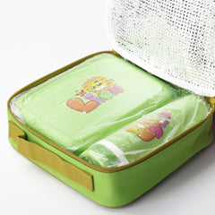 Lunch Combo Lion Theme Green ( LUNCH BAG, LUNCH BOX ,WATER BOTTLE)