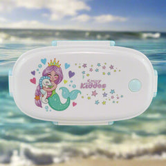 Smily kiddos Stainless Steel Lunch Box Small Mermaid Theme - Blue 3+ years