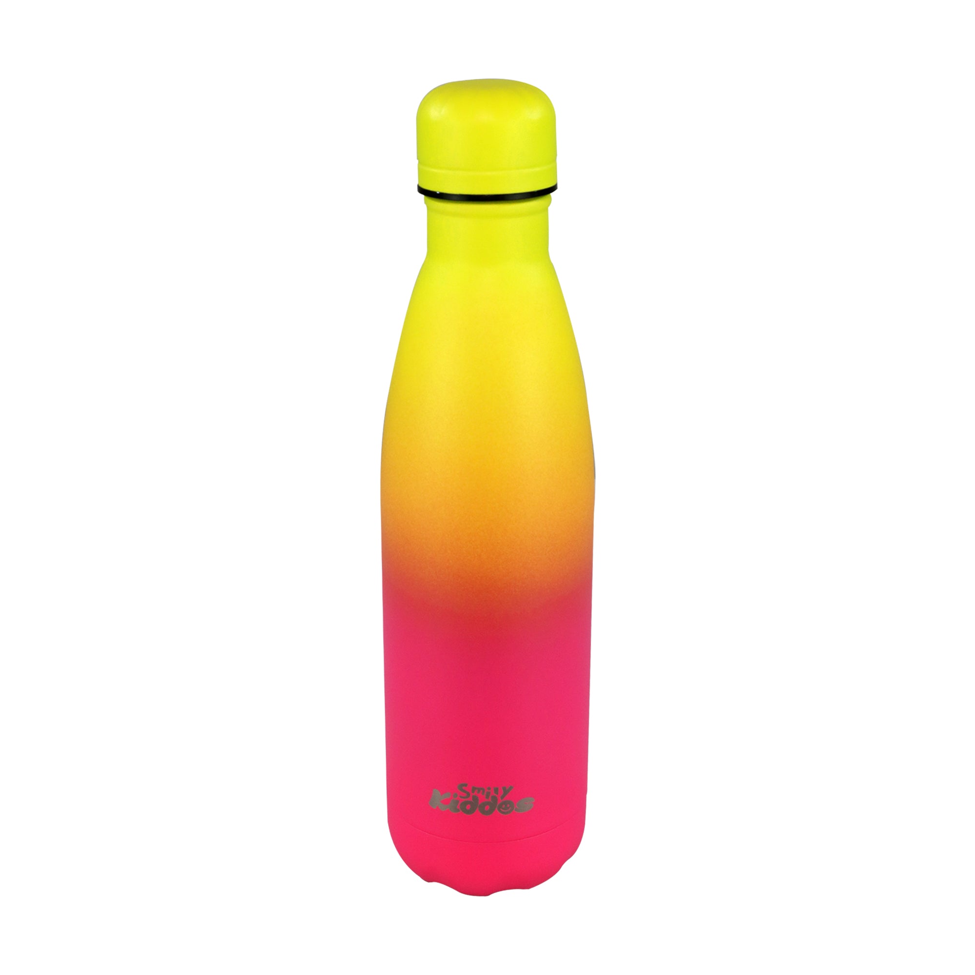 Smily Kiddos 500 ML Stainless Steel Water Bottle  - Matte Yellow pink