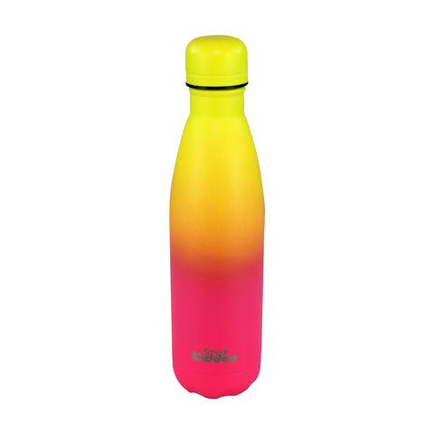 Image of Smily Kiddos 500 ML Stainless Steel Water Bottle  - Matte Yellow pink