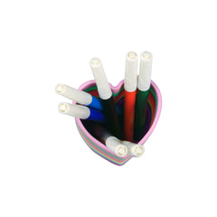 Elegant Heart-Shaped Scented Pen Holder – Purple