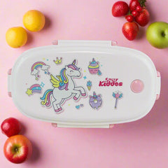 Smily kiddos Stainless Steel Lunch Box Small Unicorn Theme - Pink -3+ years