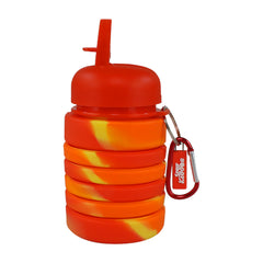 Smily Kiddos Silicone Expandable & Foldable Water Bottle Red