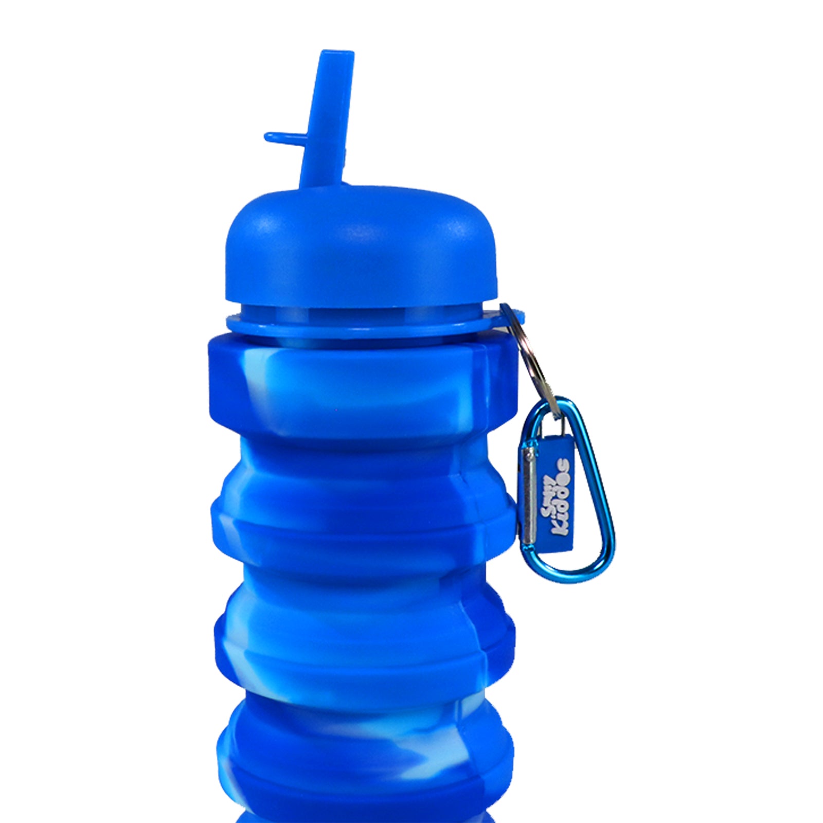 Smily Kiddos Silicone Expandable & Foldable Water Bottle Blue