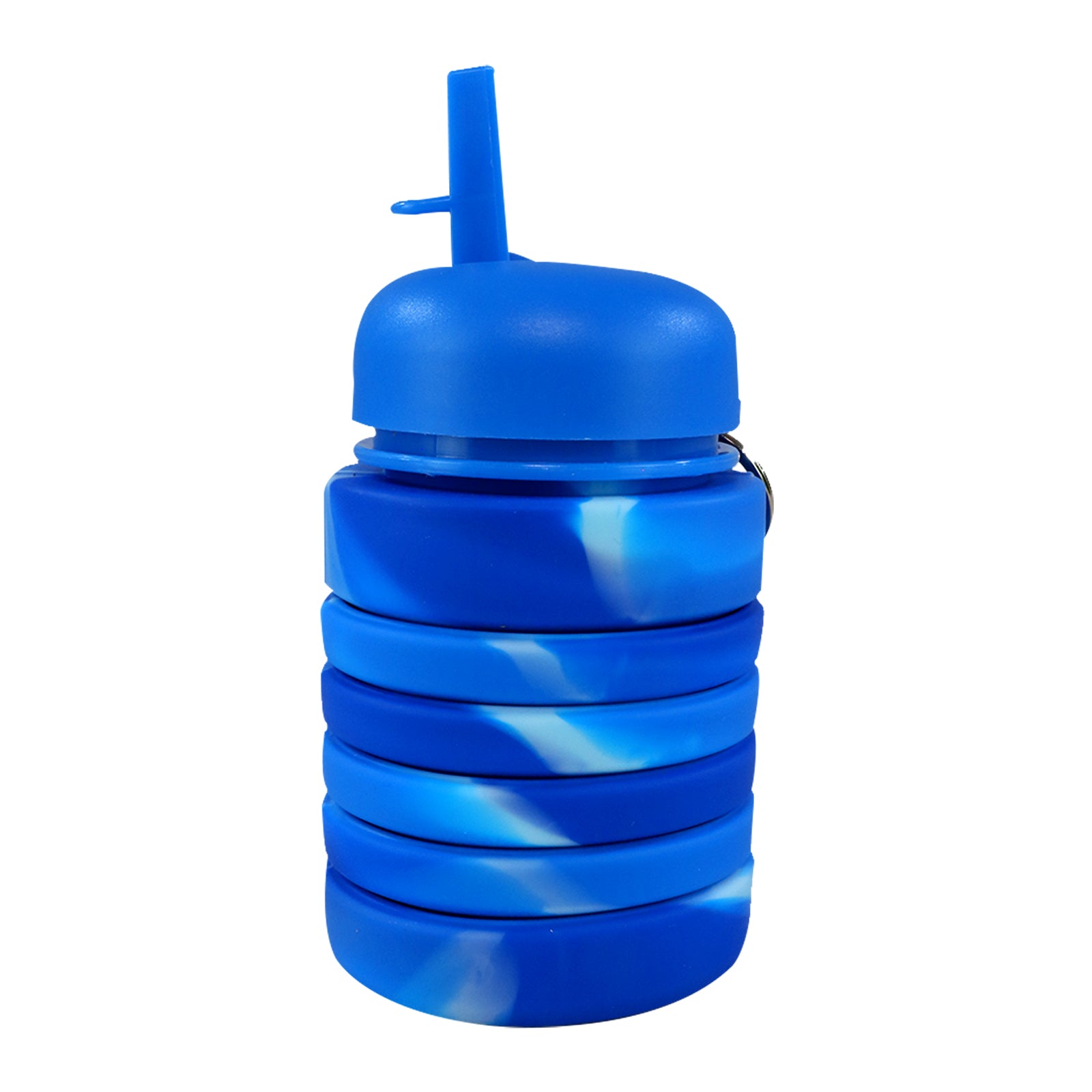 Smily Kiddos Silicone Expandable & Foldable Water Bottle Blue