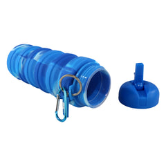 Smily Kiddos Silicone Expandable & Foldable Water Bottle Blue