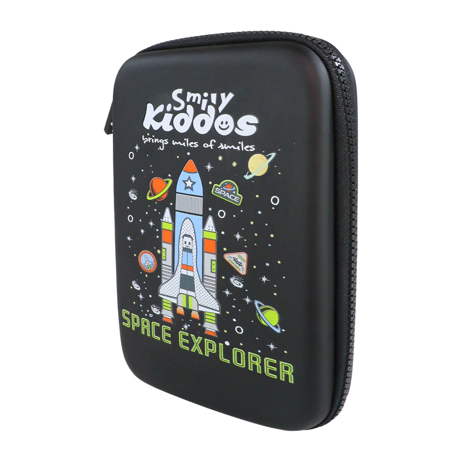 Smily Kiddos Single compartment Eva pencil case - Space Explorer Black