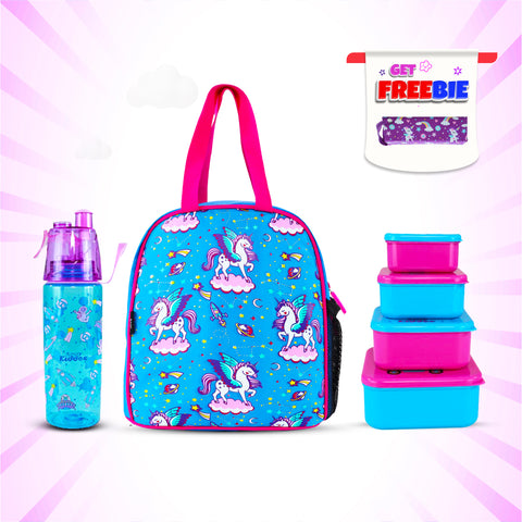 Image of Smily Kiddos Combo Pack(Lunch Bag &Lunch Box Water Bottle)