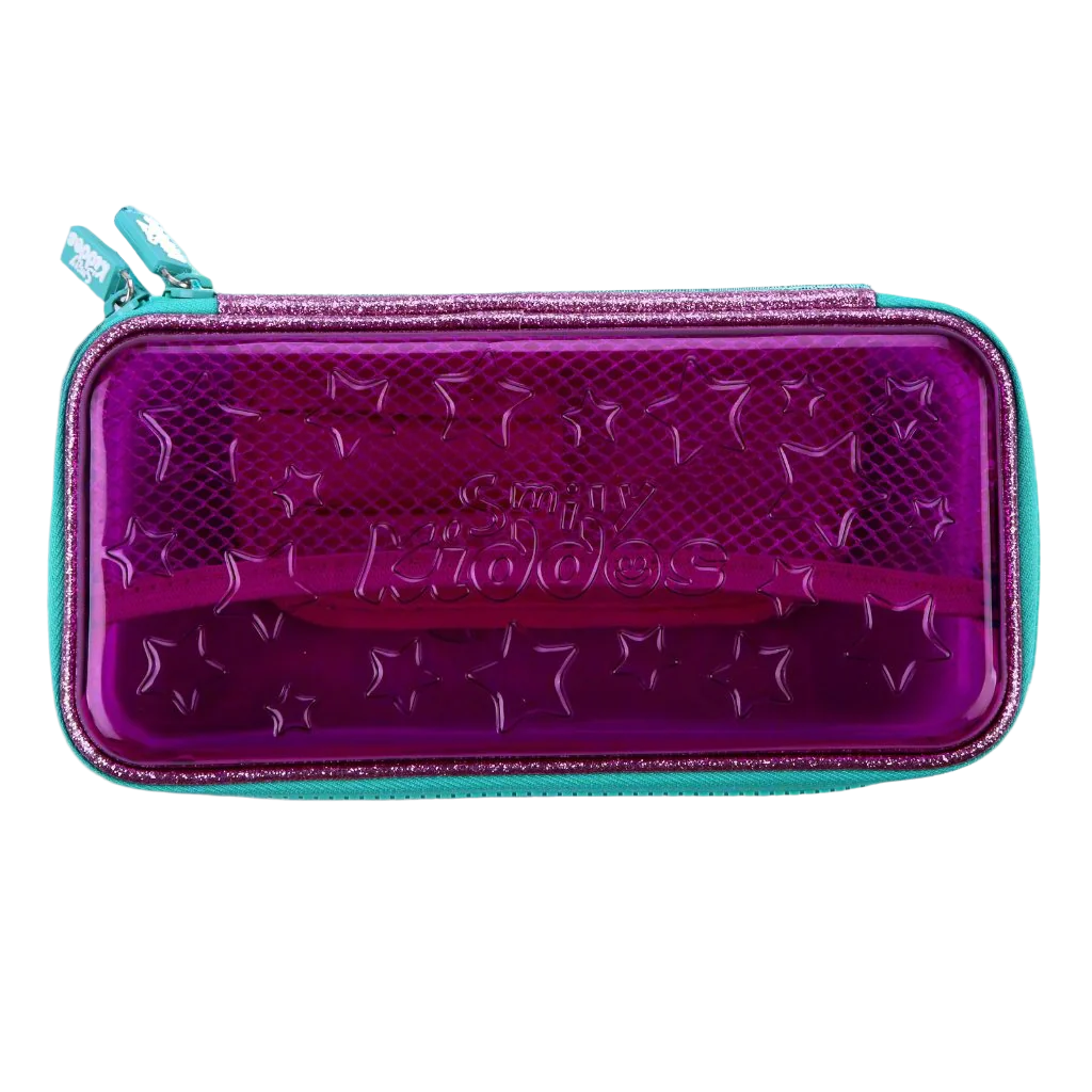 PVC Small Pencil Box – Transparent & Durable - Purple