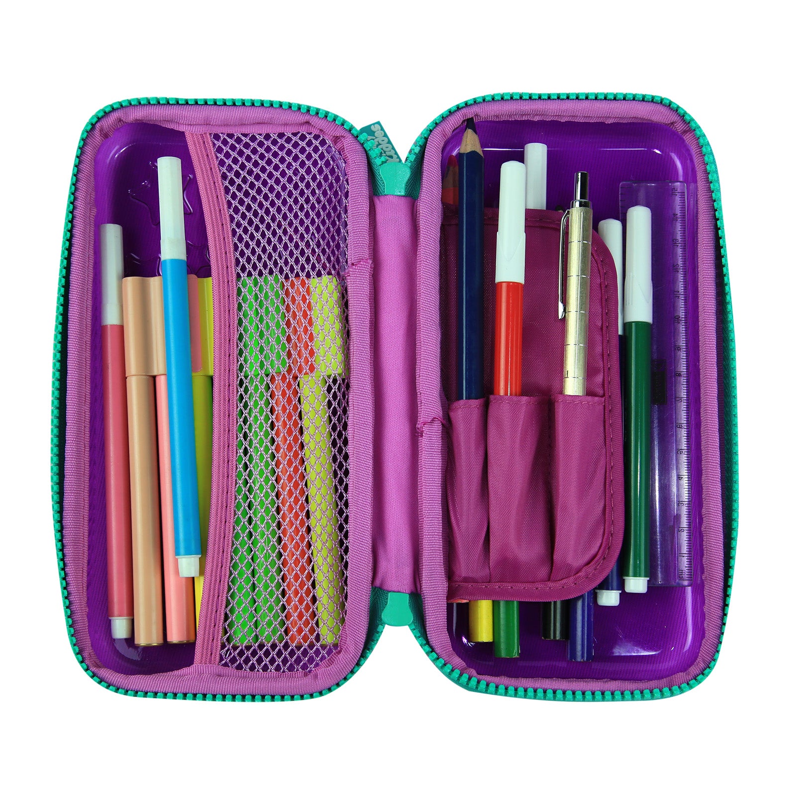 PVC Small Pencil Box – Transparent & Durable - Purple