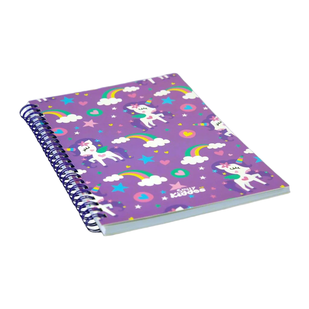 Unicorn Dreams A5 Lined Notebook – Purple